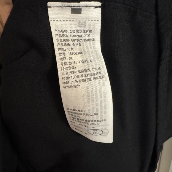 Abercrombie & Fitch Corset Seamed Linen Blend Mini Dress size XL Black - Picture 6 of 7